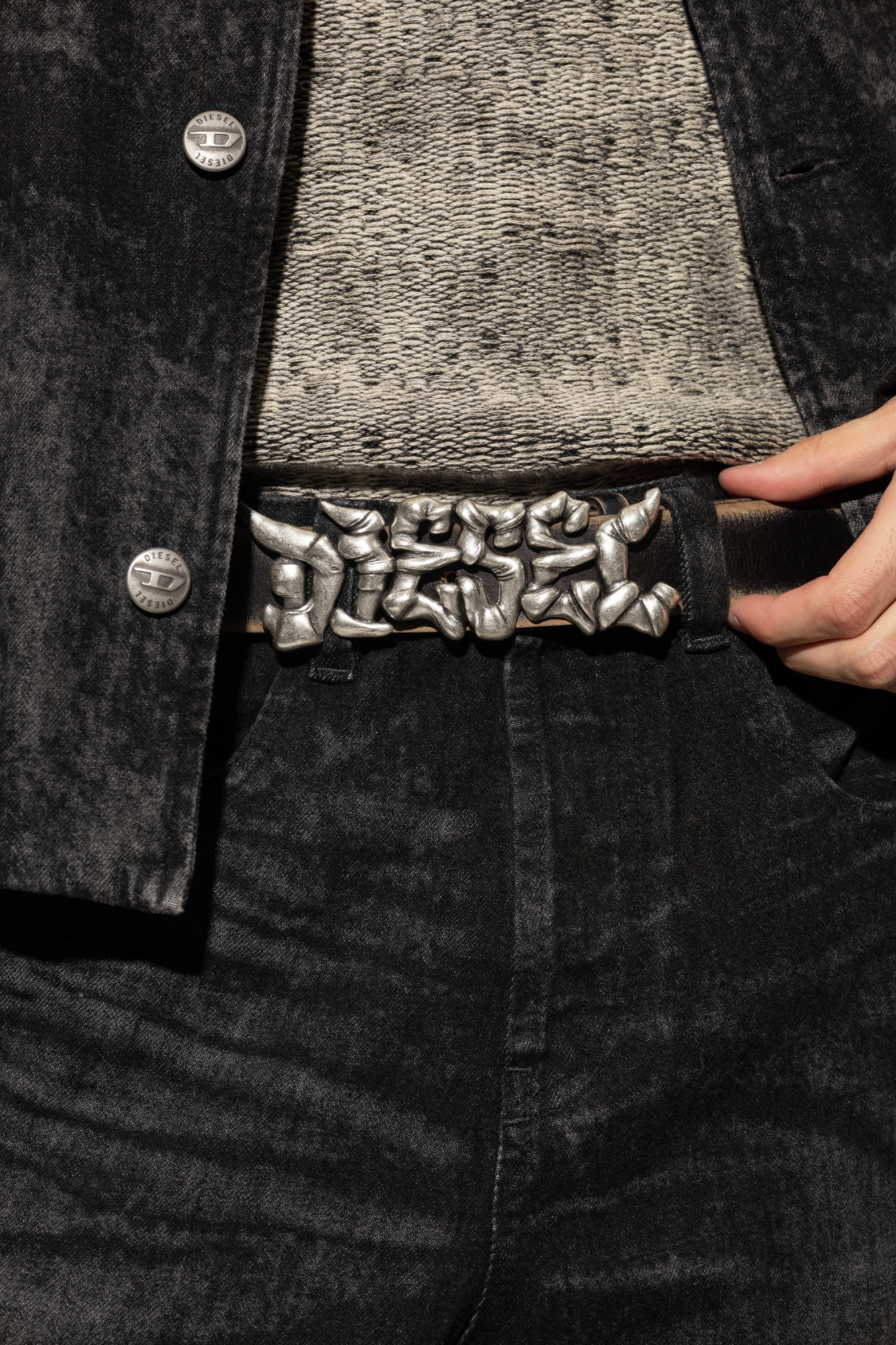 Diesel Leather belt 'B-GRAFFITI' | Men's | Vitkac